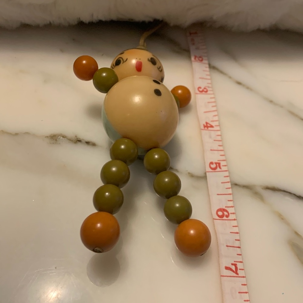 Bakelite and Celluloid Jointed Keychain charm